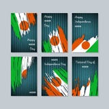 Niger Patriotic Cards voor Nationale Dag royalty-vrije illustratie Niger Patriotic Cards voor Nationale Dag royalty-vrije illustratie