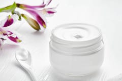 Night care cosmetic cream facial skincare beauty treatment clinic balm lotion therapy, anti aging rejuvenate Royalty Free Stock Photos Night care cosmetic cream facial skincare beauty treatment clinic balm lotion therapy, anti aging rejuvenate Royalty Free Stock Photos