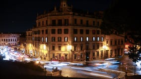 Night crossroads in rome stock photos Night crossroads in rome stock photos