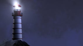 Night Lighthouse Beam Looping