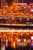 Night Scenes of A Beautiful Traditional Style Chinese Architecture royalty free stock photography Night Scenes of A Beautiful Traditional Style Chinese Architecture royalty free stock photography