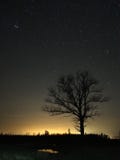 Night Sky Stars Pleiades Taurus Constellation And Moonset Nightscape Royalty Free Stock Photos