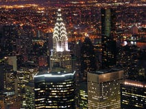 Night View Of New York City Royalty Free Stock Image