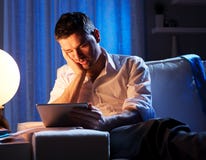 Night work at home stock photo Night work at home stock photo