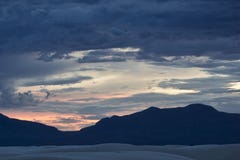 Nightfall in White Sands National Monument in New Mexico royalty free stock photos Nightfall in White Sands National Monument in New Mexico royalty free stock photos
