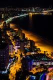 Nightscape em Benidorm, Espanha imagens de stock Nightscape em Benidorm, Espanha imagens de stock