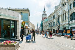 Nikolskaya Street Of Moscow Royalty Free Stock Photos Nikolskaya Street Of Moscow Royalty Free Stock Photos