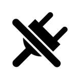 Ninguna muestra y símbolo del vector del icono del enchufe aislados en el fondo blanco, ningún concepto del logotipo del enchufe ilustración del vector Ninguna muestra y símbolo del vector del icono del enchufe aislados en el fondo blanco, ningún concepto del logotipo del enchufe ilustración del vector