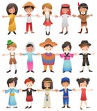 Niños de los países diferentes ilustración del vector Niños de los países diferentes ilustración del vector