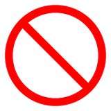 No Sign Empty Red Crossed Out Circle,Not Allowed Sign Isolate On White Background,Vector Illustration EPS.10