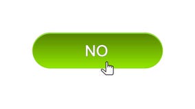No web interface button clicked with mouse cursor, green color, application Royalty Free Stock Photos No web interface button clicked with mouse cursor, green color, application Royalty Free Stock Photos