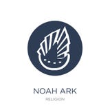 Noah Ark symbol Moderiktig plan vektorNoah Ark symbol på den vita backgroen stock illustrationer Noah Ark symbol Moderiktig plan vektorNoah Ark symbol på den vita backgroen stock illustrationer