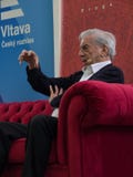 Nobel Prize laureat in literature Mario Vargas Llosa on Book World Prague 2019 royalty free stock photography Nobel Prize laureat in literature Mario Vargas Llosa on Book World Prague 2019 royalty free stock photography