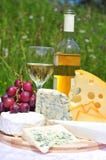 Noble cheese and white wine