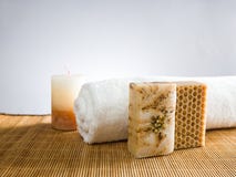 Noch Leben wenigen Badekurortzubehörs. stockfotos Noch Leben wenigen Badekurortzubehörs. stockfotos