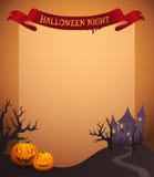 Noche de Halloween en el ejemplo del vector de la cinta ilustración del vector Noche de Halloween en el ejemplo del vector de la cinta ilustración del vector