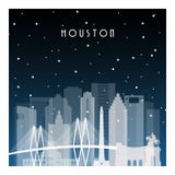 Noche del invierno en Houston libre illustration Noche del invierno en Houston libre illustration