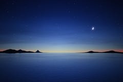 Noche del silencio con la luna y las estrellas libre illustration Noche del silencio con la luna y las estrellas libre illustration