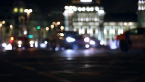 Noche en la ciudad Desenfocado con borroso luces unfocused de la ciudad Bokeh del tráfico Ruido de la ciudad metrajes Noche en la ciudad Desenfocado con borroso luces unfocused de la ciudad Bokeh del tráfico Ruido de la ciudad metrajes