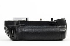 Noir de couleur de poignée de batterie de caméra de DSLR d'isolement dans le blanc Front View photo libre de droits Noir de couleur de poignée de batterie de caméra de DSLR d'isolement dans le blanc Front View photo libre de droits