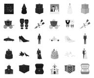 Noir de mariage et d'attributs ic?nes mono dans la collection r?gl?e pour la conception Web d'actions de symbole de vecteur de no illustration libre de droits Noir de mariage et d'attributs ic?nes mono dans la collection r?gl?e pour la conception Web d'actions de symbole de vecteur de no illustration libre de droits