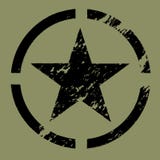 Noir militaire de symbole d'étoile illustration stock Noir militaire de symbole d'étoile illustration stock