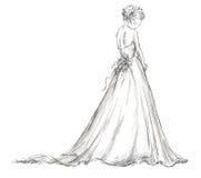Noiva. Rapariga bonita em um vestido de casamento. ilustração do vetor Noiva. Rapariga bonita em um vestido de casamento. ilustração do vetor