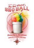 NOLA Collection New Orleans Snowball bakgrund royaltyfria bilder NOLA Collection New Orleans Snowball bakgrund royaltyfria bilder