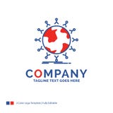 Nom de la société Logo Design For global, étudiant, réseau, globe, ki illustration libre de droits Nom de la société Logo Design For global, étudiant, réseau, globe, ki illustration libre de droits