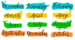 Nombres manuscritos de los meses diciembre, enero, febrero, marzo, abril, mayo, junio, julio, August September October November libre illustration Nombres manuscritos de los meses diciembre, enero, febrero, marzo, abril, mayo, junio, julio, August September October November libre illustration