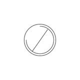 Non fa l'icona dell'entrata; segno di proibizione; severo non conceduto; grafici; un modello lineare su un fondo bianco; ENV 10 illustrazione vettoriale Non fa l'icona dell'entrata; segno di proibizione; severo non conceduto; grafici; un modello lineare su un fondo bianco; ENV 10 illustrazione vettoriale