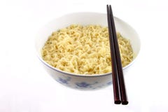 Bowl of noodles and chopsticks Royalty Free Stock Photos Bowl of noodles and chopsticks Royalty Free Stock Photos