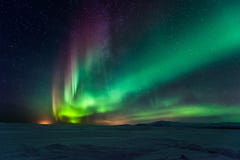 Noordelijke Lichten Aurora Borealis stock fotografie Noordelijke Lichten Aurora Borealis stock fotografie