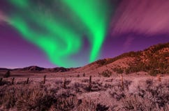 Nordlichtaurora borealis im nächtlichen Himmel über schöner Seelandschaft stockbild Nordlichtaurora borealis im nächtlichen Himmel über schöner Seelandschaft stockbild