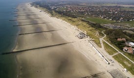 Nordseestrand aus der Luft στοκ εικόνες Nordseestrand aus der Luft στοκ εικόνες
