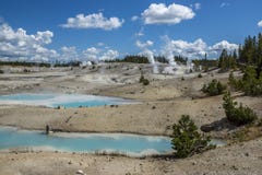 Norris Geyser Basin Pools variopinto immagine stock libera da diritti Norris Geyser Basin Pools variopinto immagine stock libera da diritti