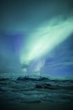 Northern Lights Above A Lagoon In Iceland Stock Images Northern Lights Above A Lagoon In Iceland Stock Images