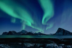 Northern Lights In Norway Stock Image