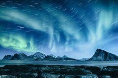 Northern Lights In Norway Royalty Free Stock Images