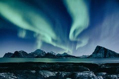 Northern Lights In Norway Royalty Free Stock Photography