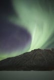 Northern Lights Over Mirror Lake Near Anchorage AK Royalty Free Stock Photo