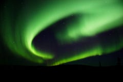 Northern Lights swirling in the sky