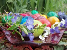 Nos oeufs de pâques en 2015 photos libres de droits Nos oeufs de pâques en 2015 photos libres de droits