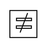 logic symbol for does not equal logic symbol for does not equal