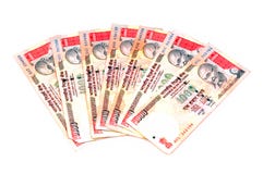 Notas indias del dinero en circulación foto de archivo libre de regalías Notas indias del dinero en circulación foto de archivo libre de regalías