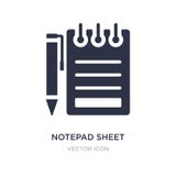 notepad sheet icon on white background. Simple element illustration from Other concept stock illustration notepad sheet icon on white background. Simple element illustration from Other concept stock illustration