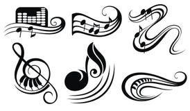 Notes de musique sur des barres illustration de vecteur Notes de musique sur des barres illustration de vecteur