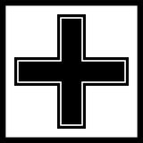 Notfall, Kreuz, Rot, Schwarzes, Rahmen u. frameless vektor abbildung Notfall, Kreuz, Rot, Schwarzes, Rahmen u. frameless vektor abbildung