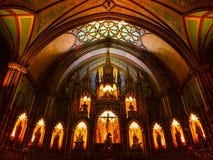 Notre Dame Basilica Montreal stock image Notre Dame Basilica Montreal stock image