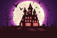 Notte spettrale di Halloween royalty illustrazione gratis Notte spettrale di Halloween royalty illustrazione gratis